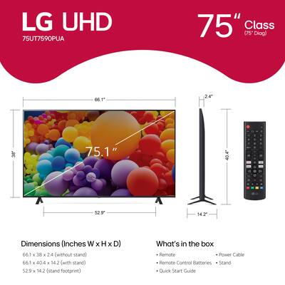 LG 75” Class UT75 Series LED 4K UHD Smart webOS TV (2024 LG 75” Class UT75 Series LED 4K UHD Smart webOS TV (2024
