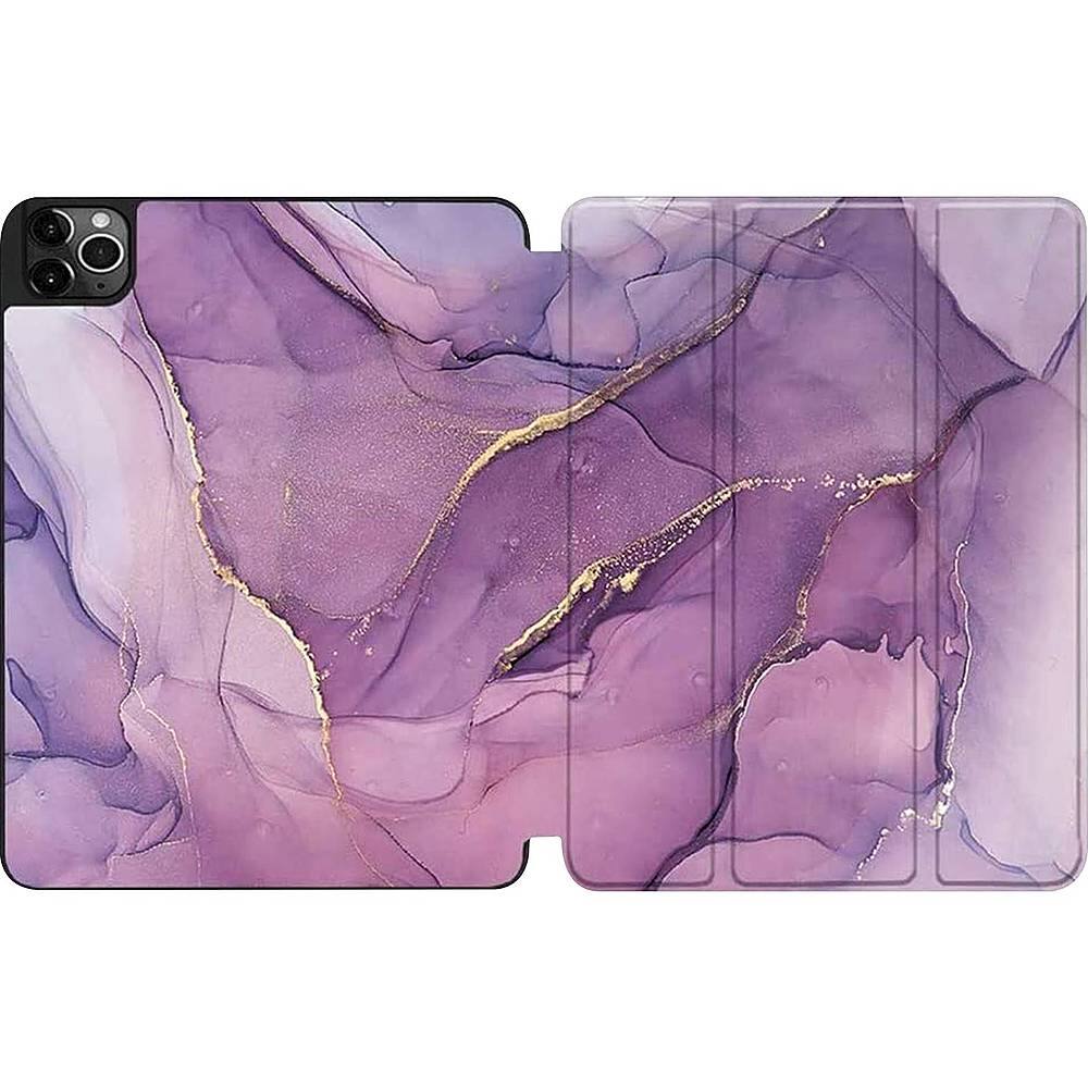 Alt View 12. SaharaCase - Marble Series Folio Case for Apple iPad Pro 12.9 (4th, 5th, and 6th Gen 2020-2022) - Purple.