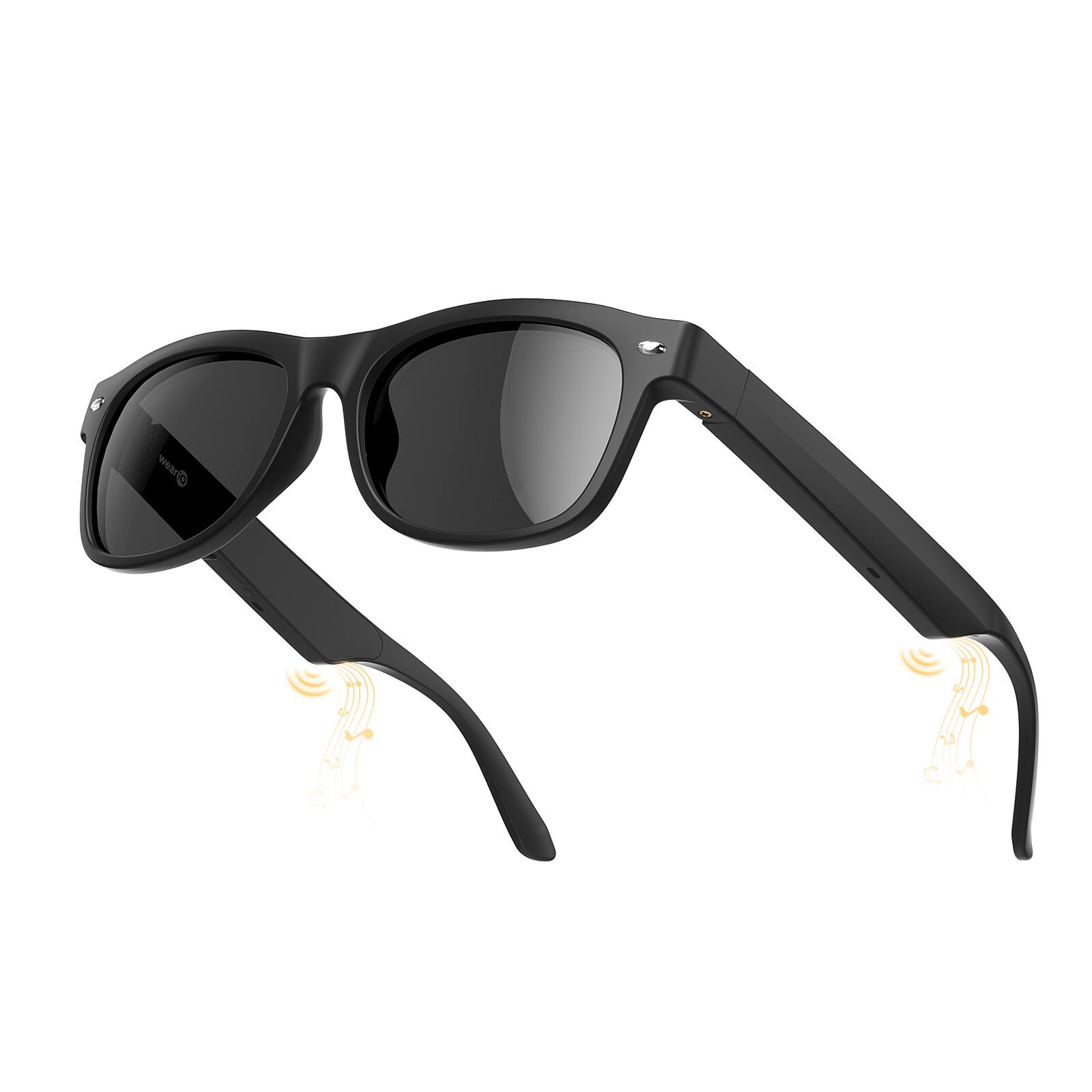 Alt View 1. WearIQ - Bluetooth Smart Sunglasses - Matte Black.