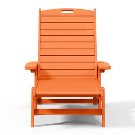 WestinTrends - Malibu Poly Reclining Chaise Lounge - Orange