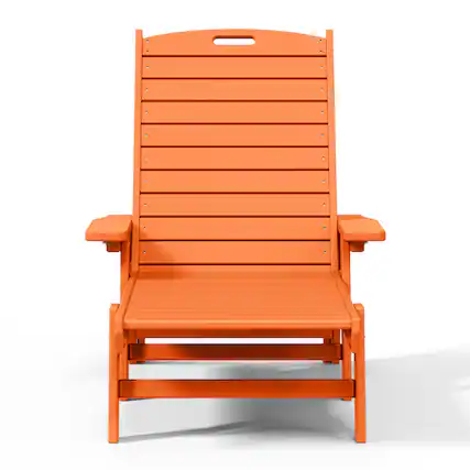 Front. WestinTrends - WestinTrends Malibu Poly Reclining Chaise Lounge - Orange.