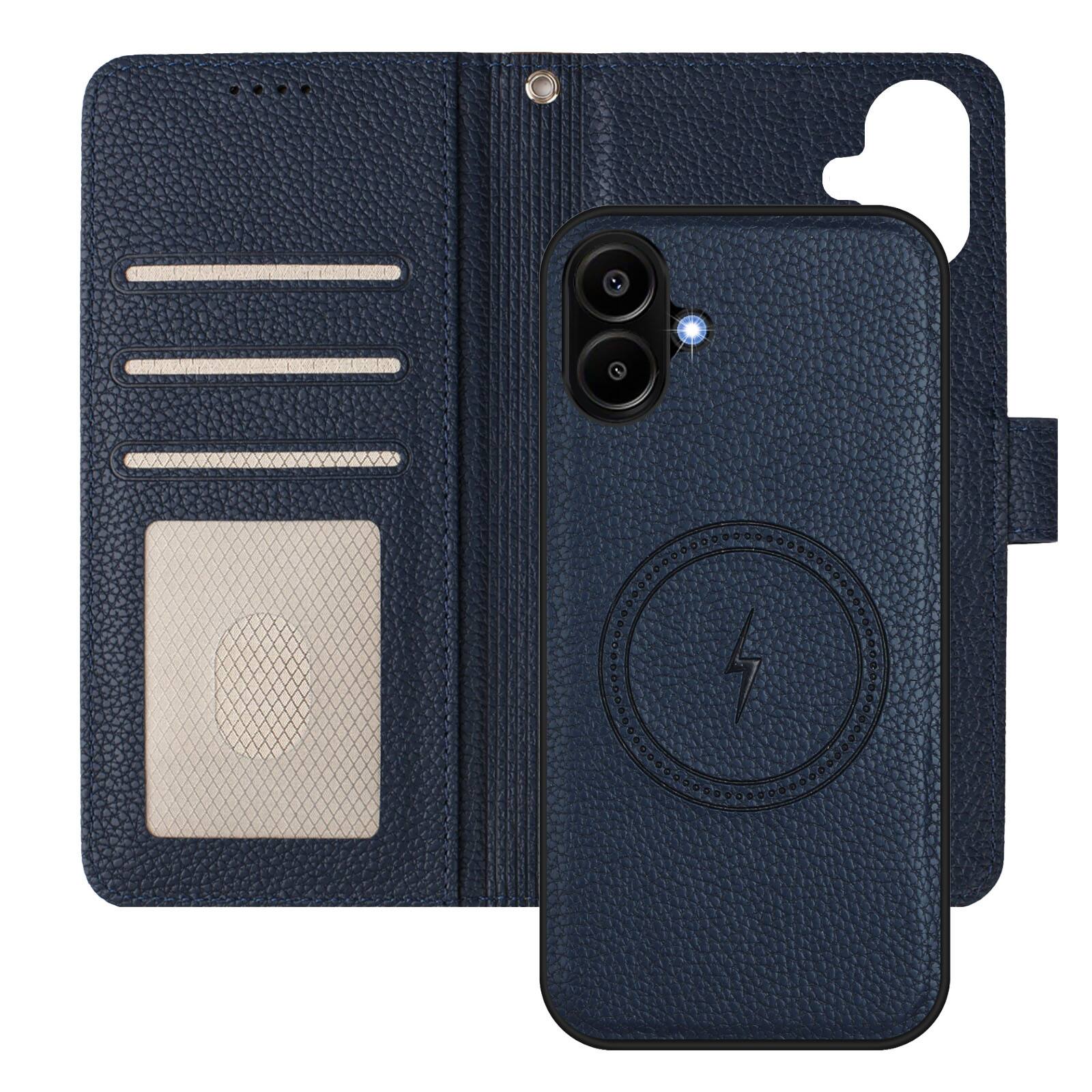 Alt View 4. Dteck - for Samsung Galaxy A07 Magnetic Detachable Wallet Case,2-in-1 Folio Cover with Card Slots Wrist Strap & Kickstand - Brown.