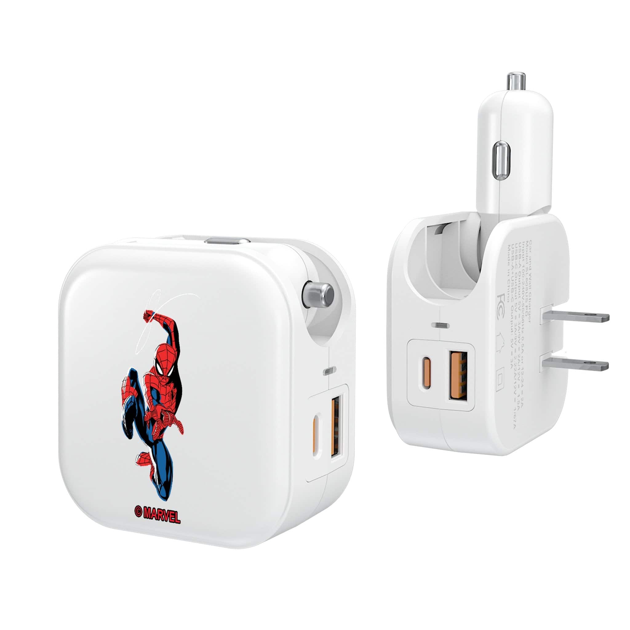 Keyscaper - Marvel Badge 2 in 1 USB Charger - Spider-Man