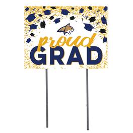 Jardine - Montana State Bobcats 18'' x 24'' Grad Yard Sign - White