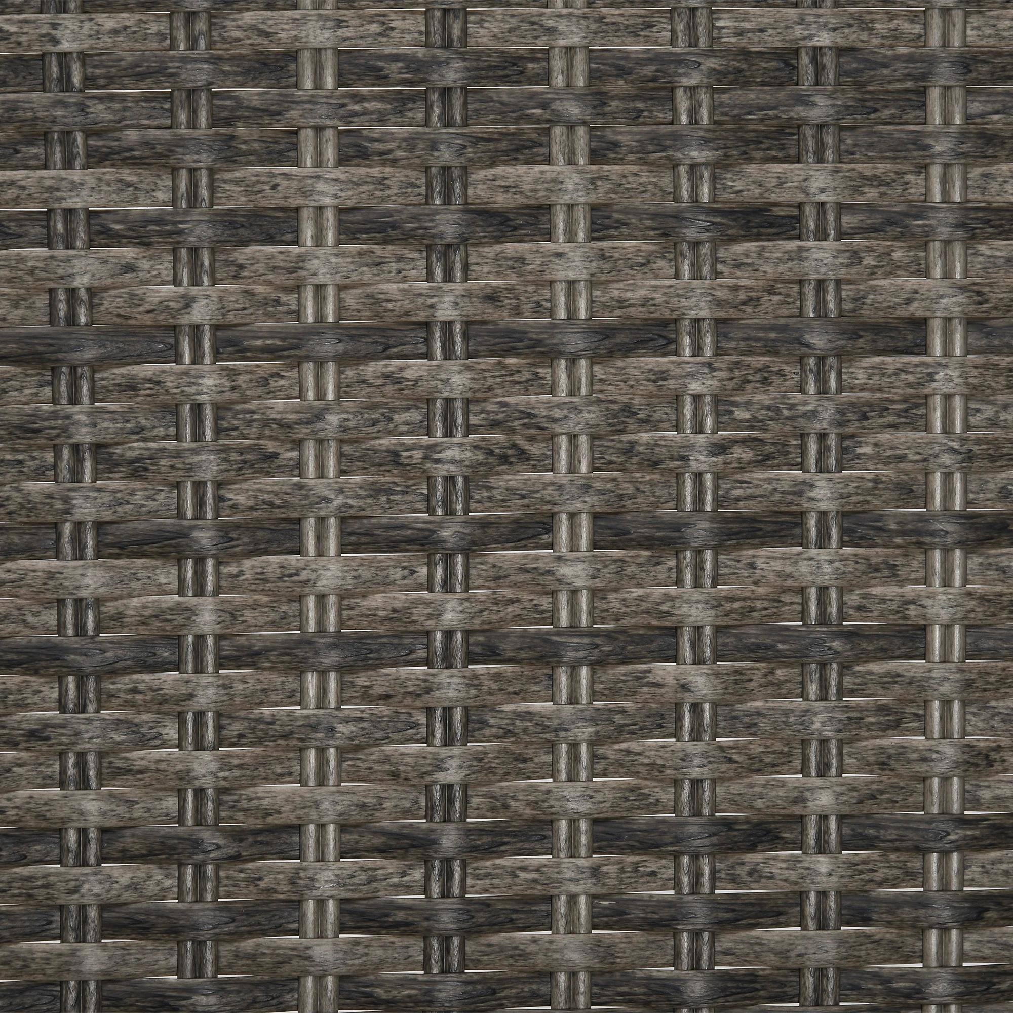 Alt View 1. Resenkos - Resenkos 3-Piece Patio Furniture Set, A Swivel Rocker, PE Rattan, Gray - Gray.