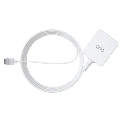 Front. Arlo - Outdoor Charging Cable - USB-C, 25 ft. - White.