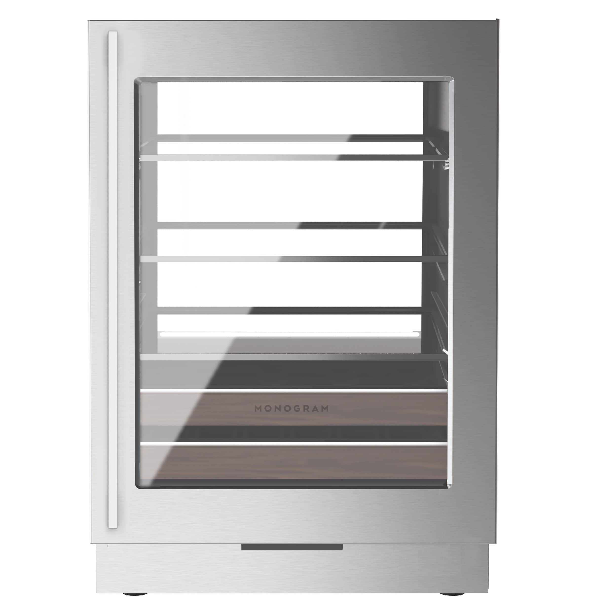 Monogram - 13-Bottle or 126 Can Built-In Beverage Cooler with Illuminated Interior - Custom Panel Ready - Front_Zoom