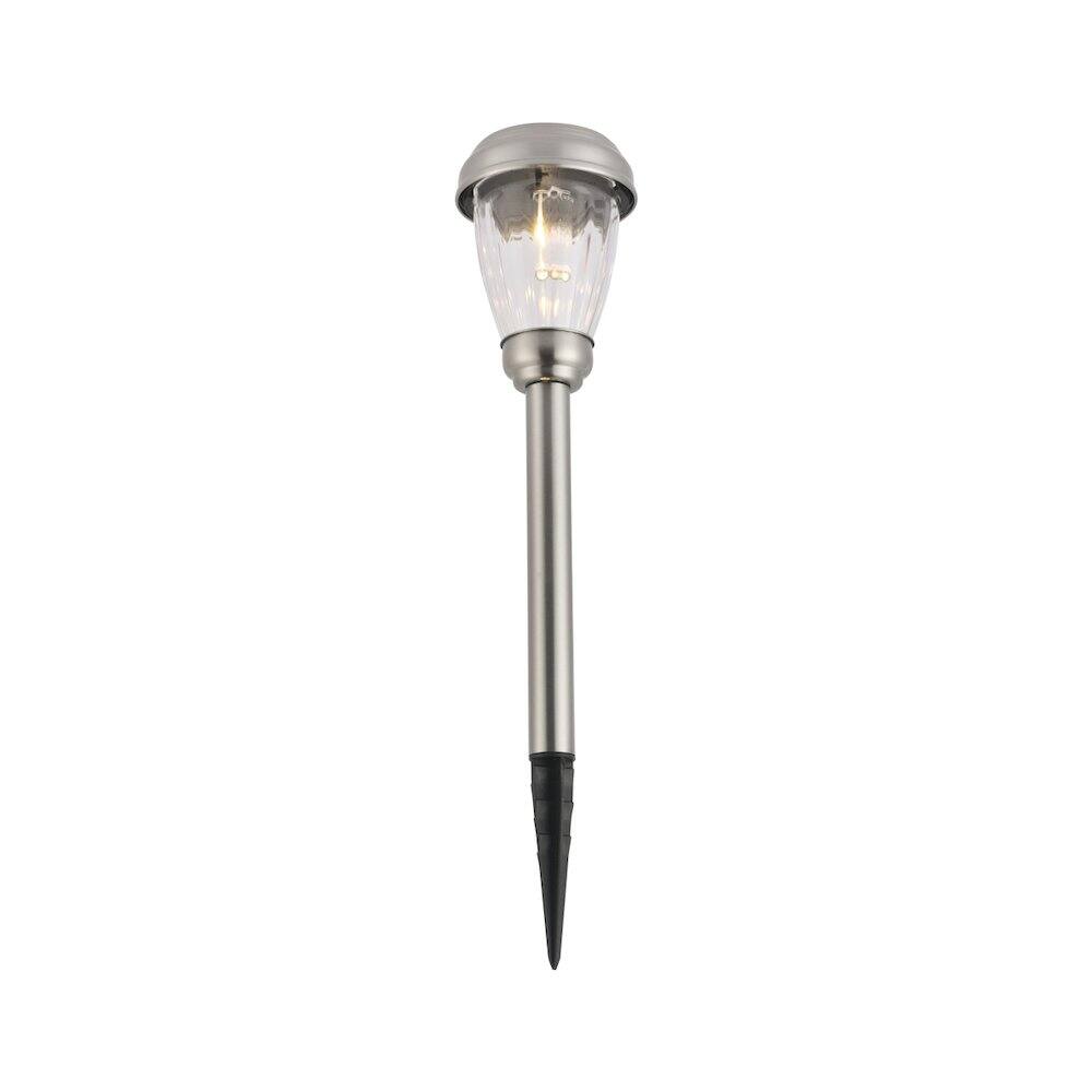 Alt View 1. Living District - Outdoor LED 3000K Pathway Light, Pack of 6 - Silver.
