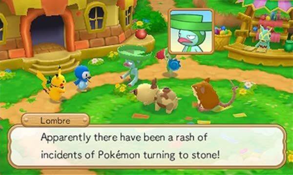 Lombre: Apparently there have been a rash of incidents of Pokémon turning to stone!