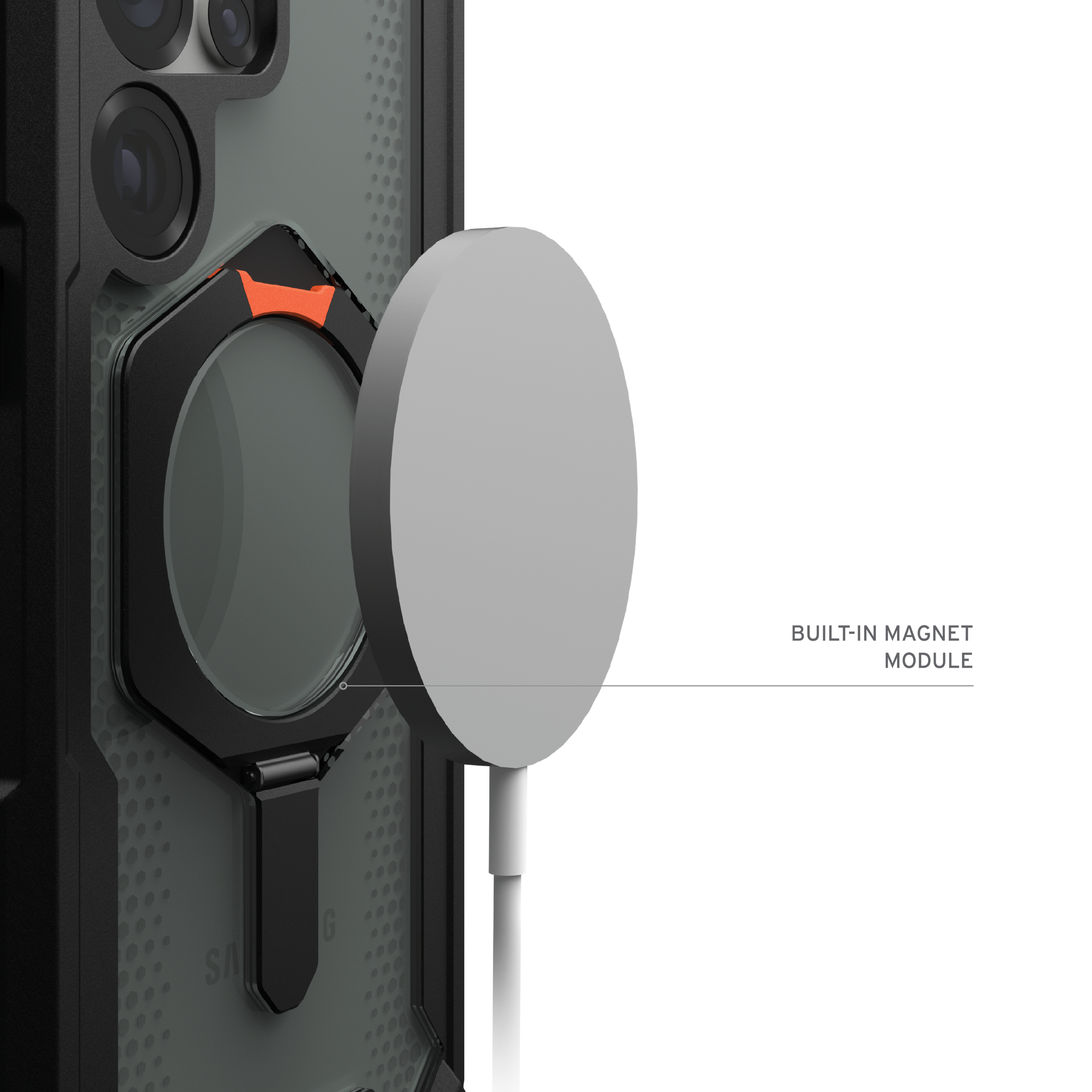 Alt View 10. UAG - Plasma XTE w/Magnet for Galaxy S25 Ultra - Black/Orange.