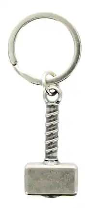 Front. Marvel - Marvel Thor Hammer Metal Key Chain - Silver.