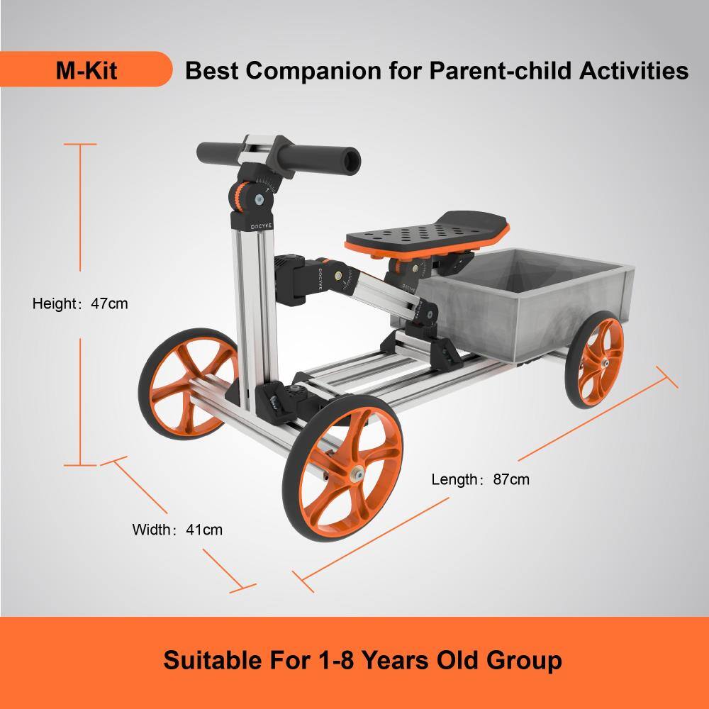 M-Kit  
Best Companion for Parent-child Activities  

Height: 47cm  
Length: 87cm  
Width: 41cm  

Suitable For 1-8 Years Old Group