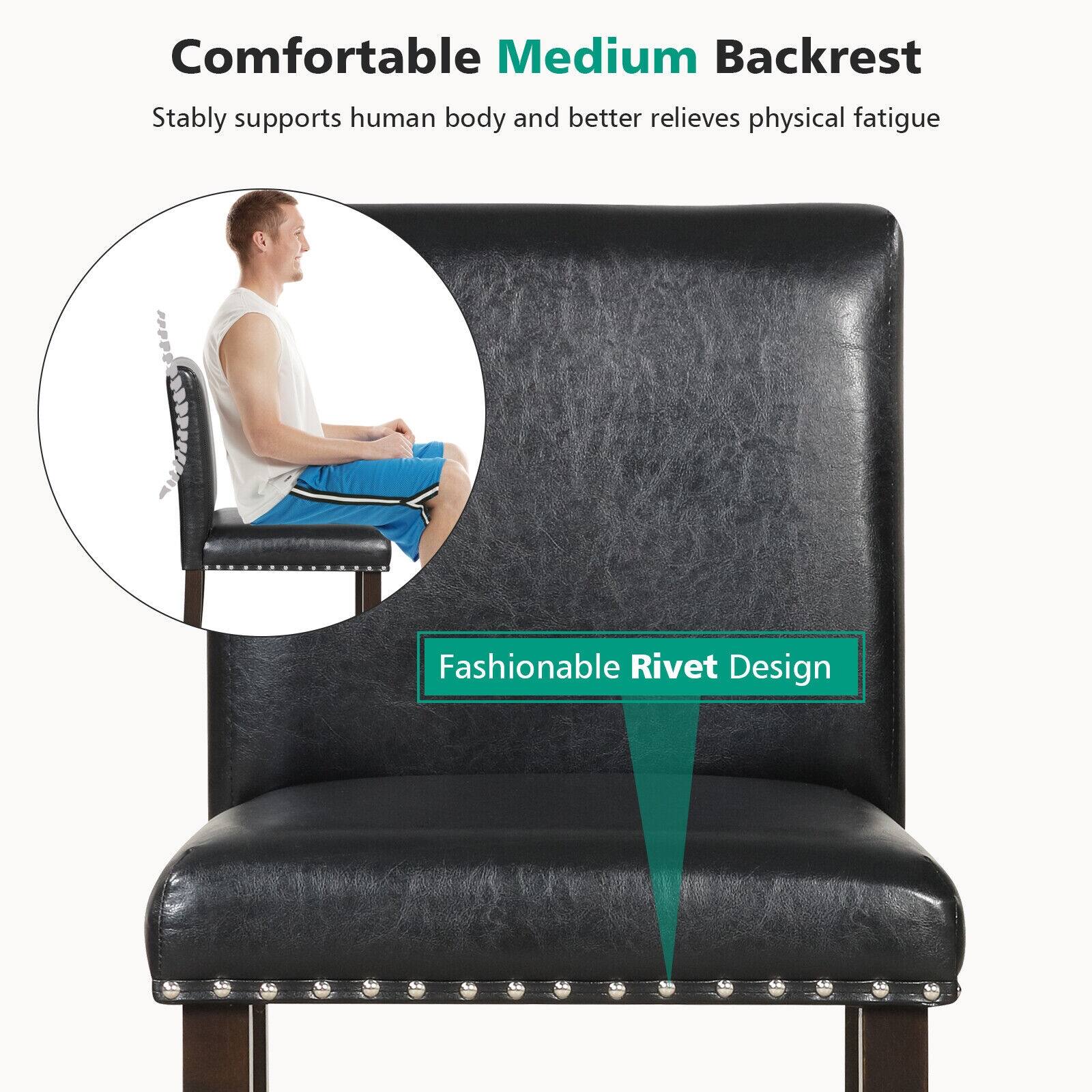 Comfortable Medium Backrest Stably supports human body and better relieves physical fatigue. Fashionable Rivet Design.