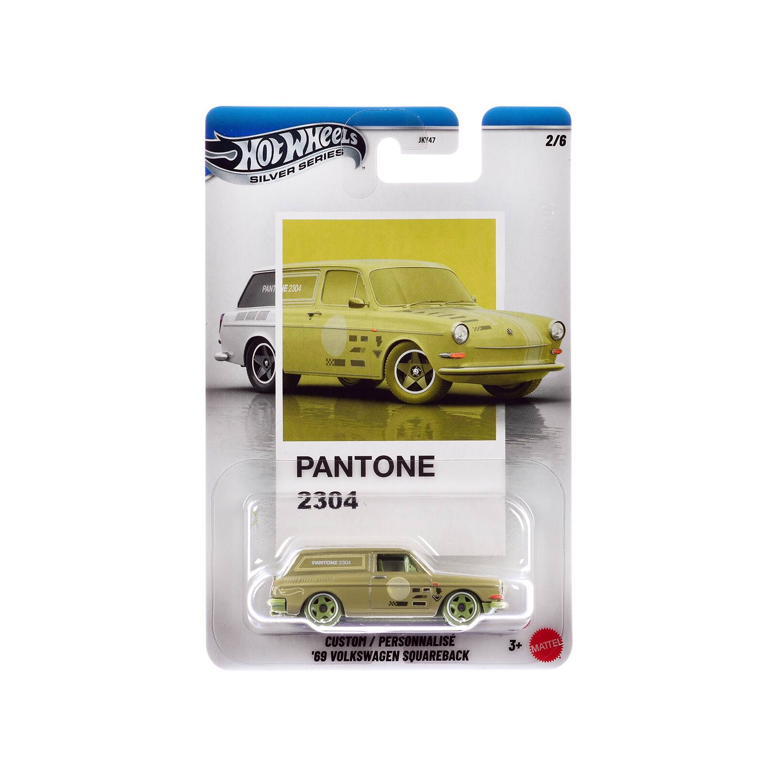 Hot Wheels SILVER SERIES  
JKY47  
2/6  
PANTONE 2304  
PANTONE 2304  
XXI  
CUSTOM / PERSONNALISÉ '69 VOLKSWAGEN SQUAREBACK  
3+ EMATTEL
