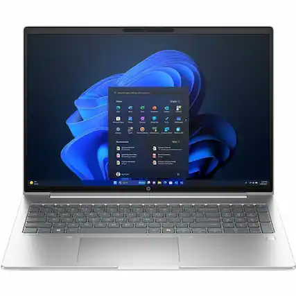 Front. HP - HP ProBook 4 G1i 16" Touchscreen Notebook - WUXGA - 60 Hz - Intel Core Ultra 7 255U - 24 GB - 1 TB SSD - English - Pike Silver.