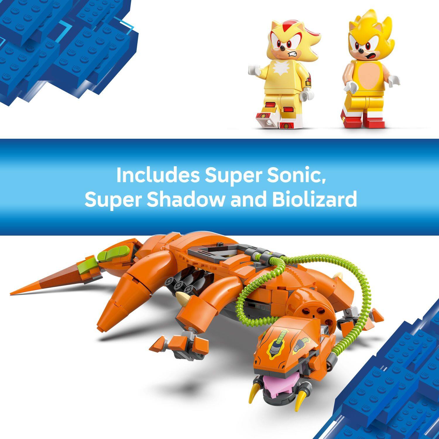 Includes Super Sonic, Super Shadow and Biolizard.