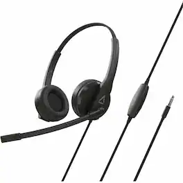 Creative Labs - Creative HS-230 Lightweight Headset with Noise-cancelling Mic - Stereo - USB Type A, Mini-phone (3.5mm) - Wired - 100 Hz - Black