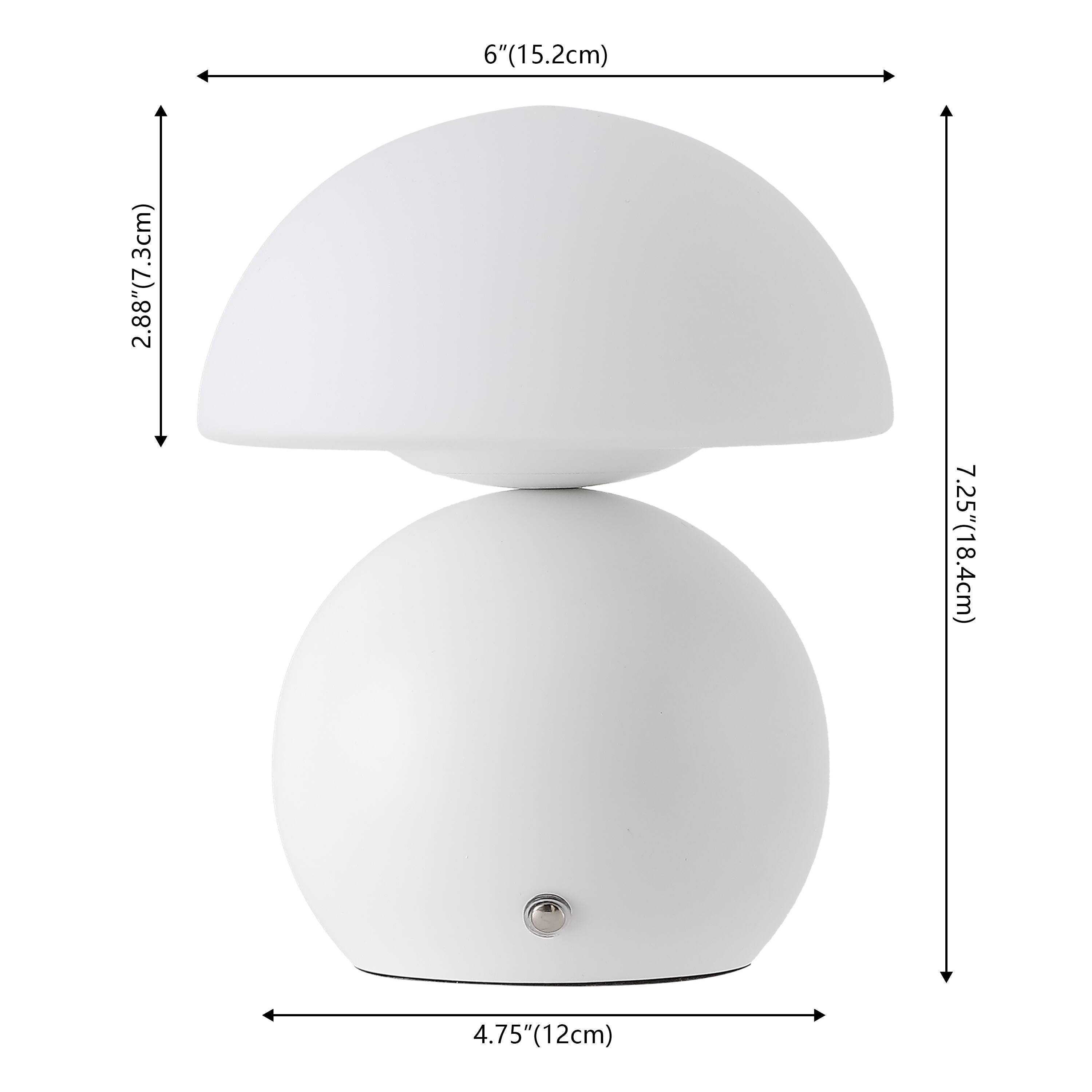 2.88"(7.3cm)  
6"(15.2cm)  
7.25"(18.4cm)  
4.75"(12cm)