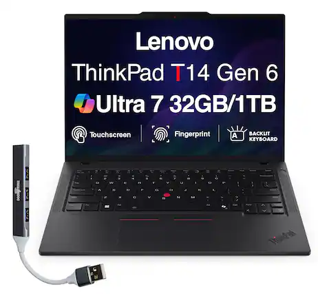 Lenovo ThinkPad T14 Gen 6 Ultra 7 32GB/1TB Touchscreen Fingerprint BACKLIT KEYBOARD