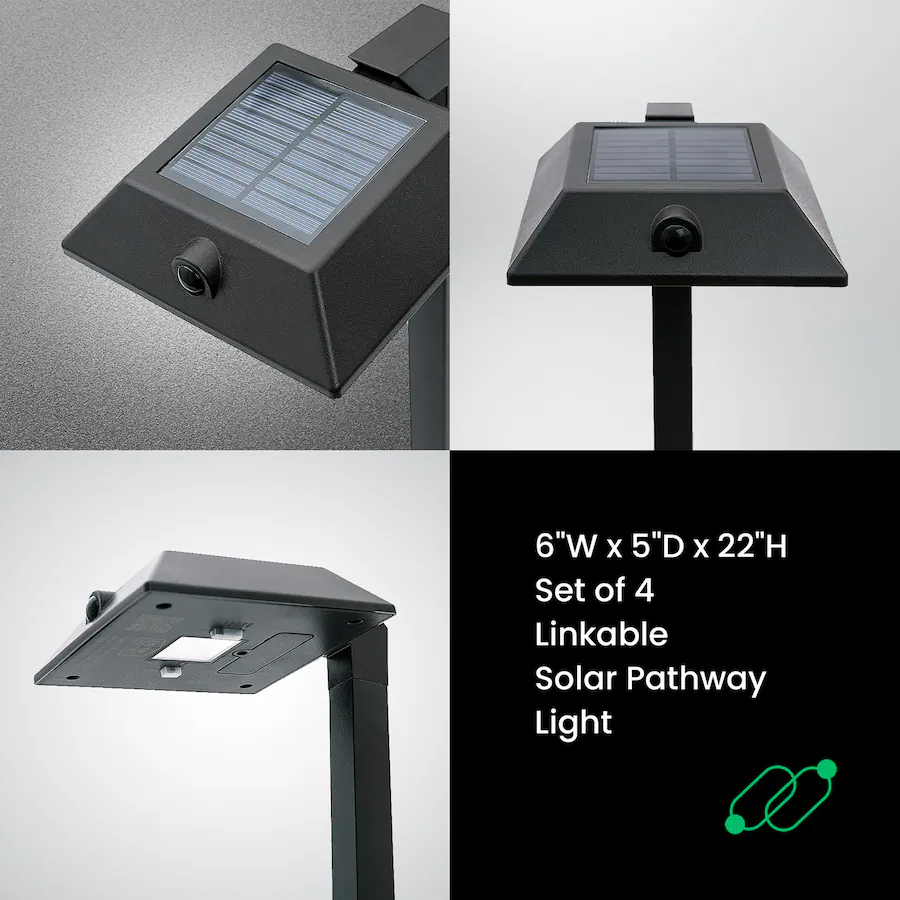 Linkable Solar Panel Home Zone Security Mesh Linkable Solar LED Security Pathway Light 300 ...