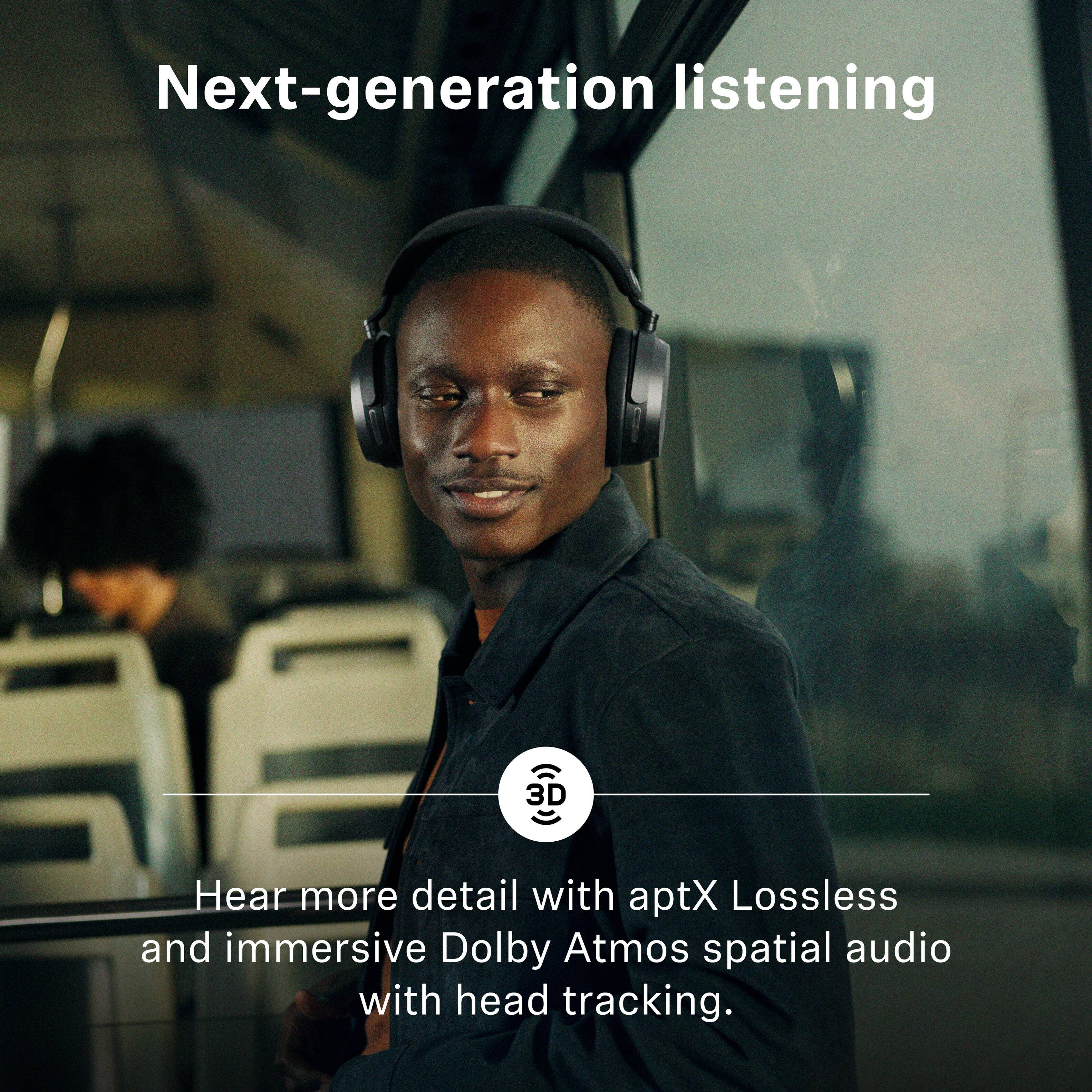 Next-generation listening

Hear more detail with aptX Lossless and immersive Dolby Atmos spatial audio with head tracking.