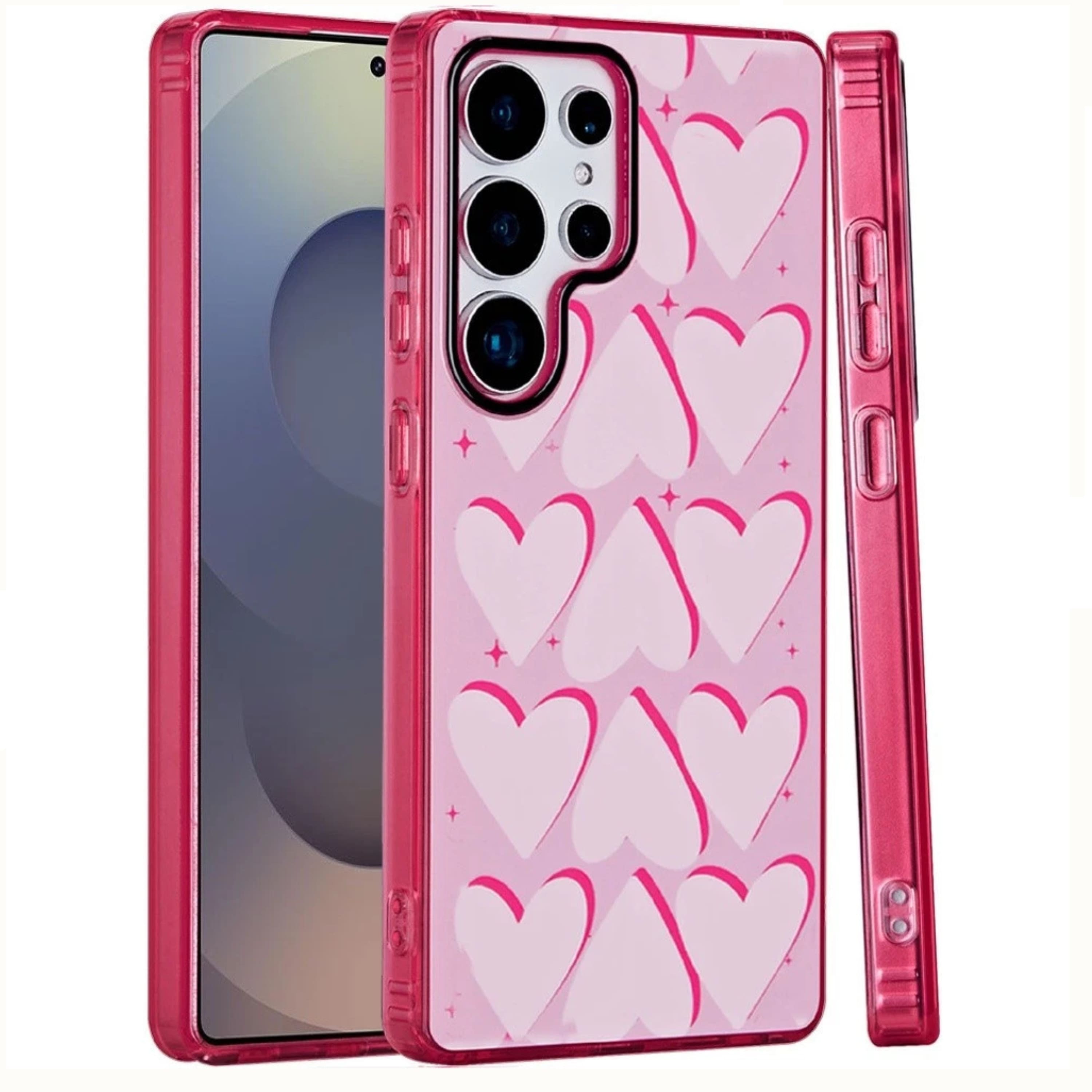 Kitcheniva - Premium Dual Layer Armor Case With Tempered Glass For Samsung S25 Ultra - Big Hearts price history on PriceWatchPro