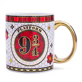 Silver Buffalo - Harry Potter Platform 9 3/4 Electroplated Ceramic Mug | Holds 20 Ounces - White