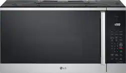 LG - 1.8 Cu. Ft. Over The Range Smart Microwave with Sensor Cooking and EasyClean - Stainless Steel - Front_Zoom