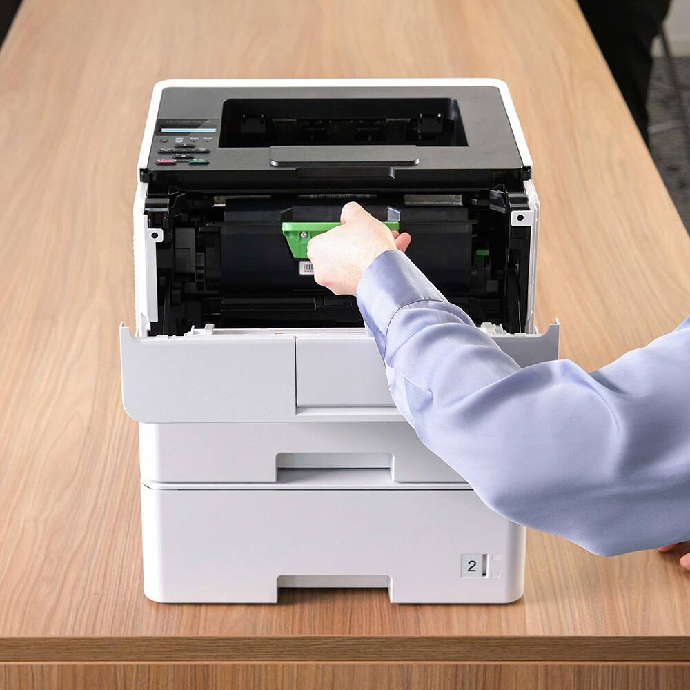 Alt View 4. Brother - HL-L6210DWT Business Monochrome Laser Printer White + Brother Black TN920XXL Toner Cartridge Bundle.