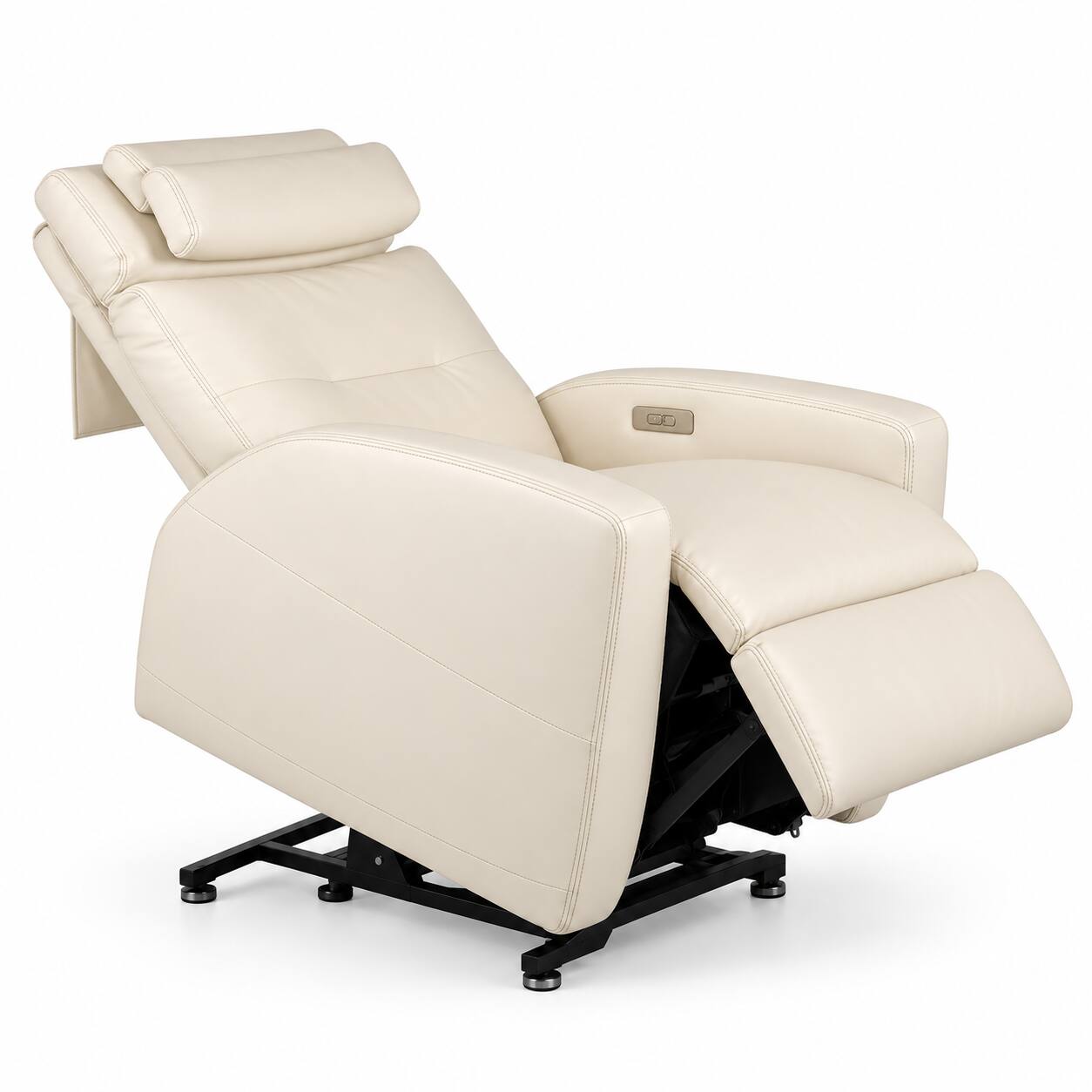 Left. Human Touch - Human Touch Laevo ZG Zero Gravity Recliner with Lift Assist, Heat & Vibration Massage - Cream.
