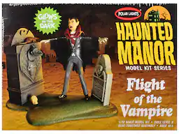 Skill 2 Model Kit Haunted Manor "Flight of the Vampire" Diorama Set 1/12 Scale Model by Polar Lights