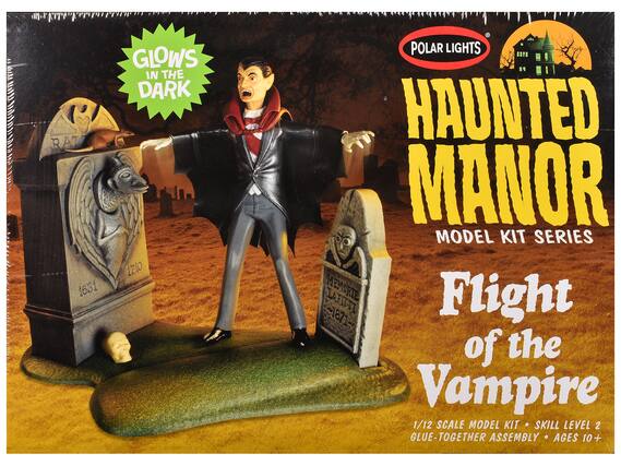 RAT 1631 GLOWS IN THE DARK 1210 - POLAR LIGHTS HAUNTED MANOR MODEL KIT SERIES LAFITTI MEMORIE Flight of the Vampire 1/12 SCALE MODEL KIT SKILL LEVEL 2 GLUE-TOGETHER ASSEMBLY AGES 10+