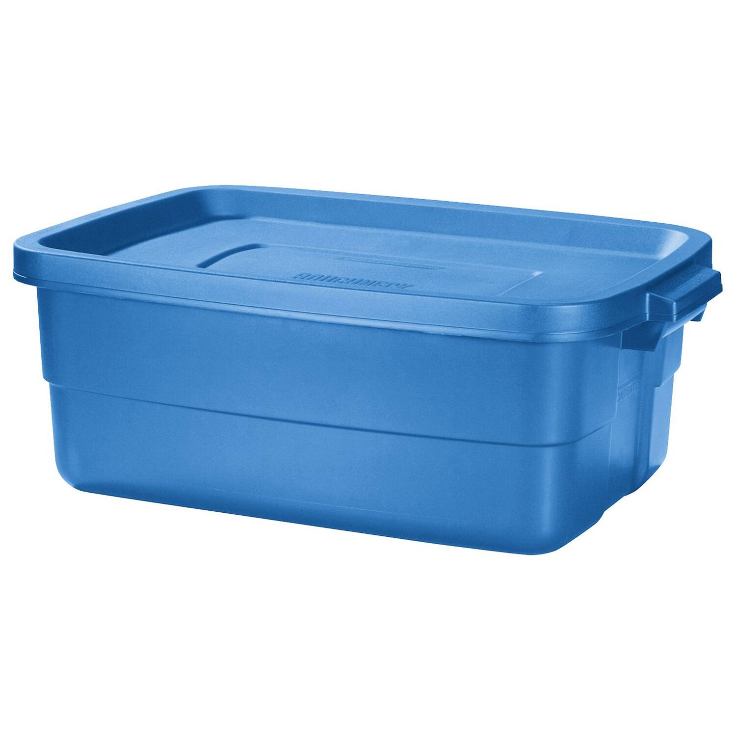 Alt View 3. RubberMaid - Rubbermaid Roughneck Tote 10 Gallon Storage Container, Heritage Blue (6 Pack) - Blue.