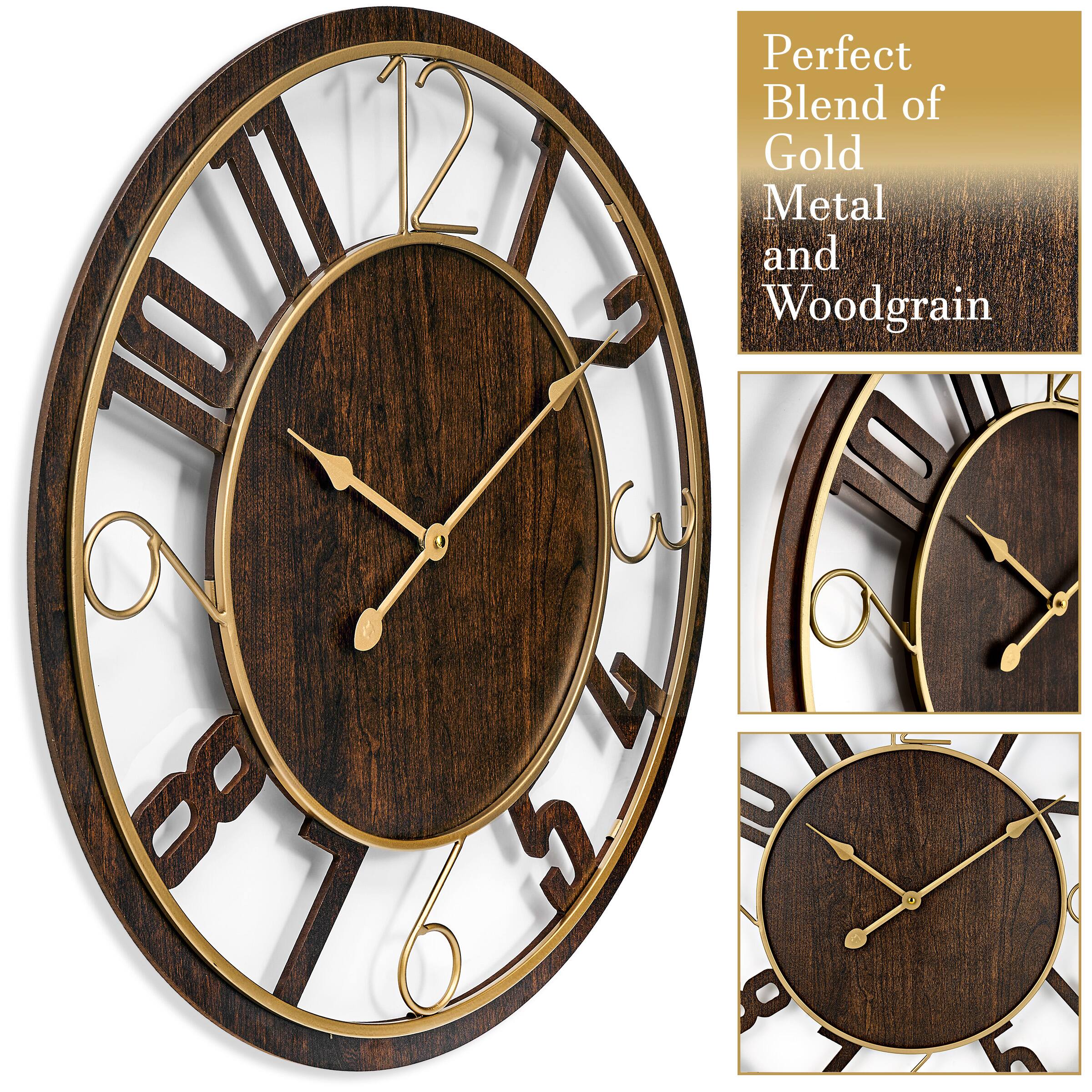 Perfect Blend of Gold Metal and Woodgrain