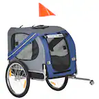 Front. Aosom - Dog Bike Trailer, Pet Wagon, Easy Folding Frame, 20" Rubber Wheels, 3 Entrances, Mesh Screen, Off-Road/Travel.