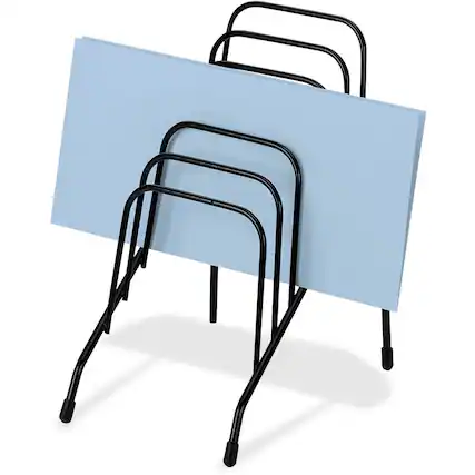 Front. Fellowes - Fellowes Wire Step File Jr. 6 Compartment 7.75" x 4.38" x 6.50" Desktop Black Steel - Black.