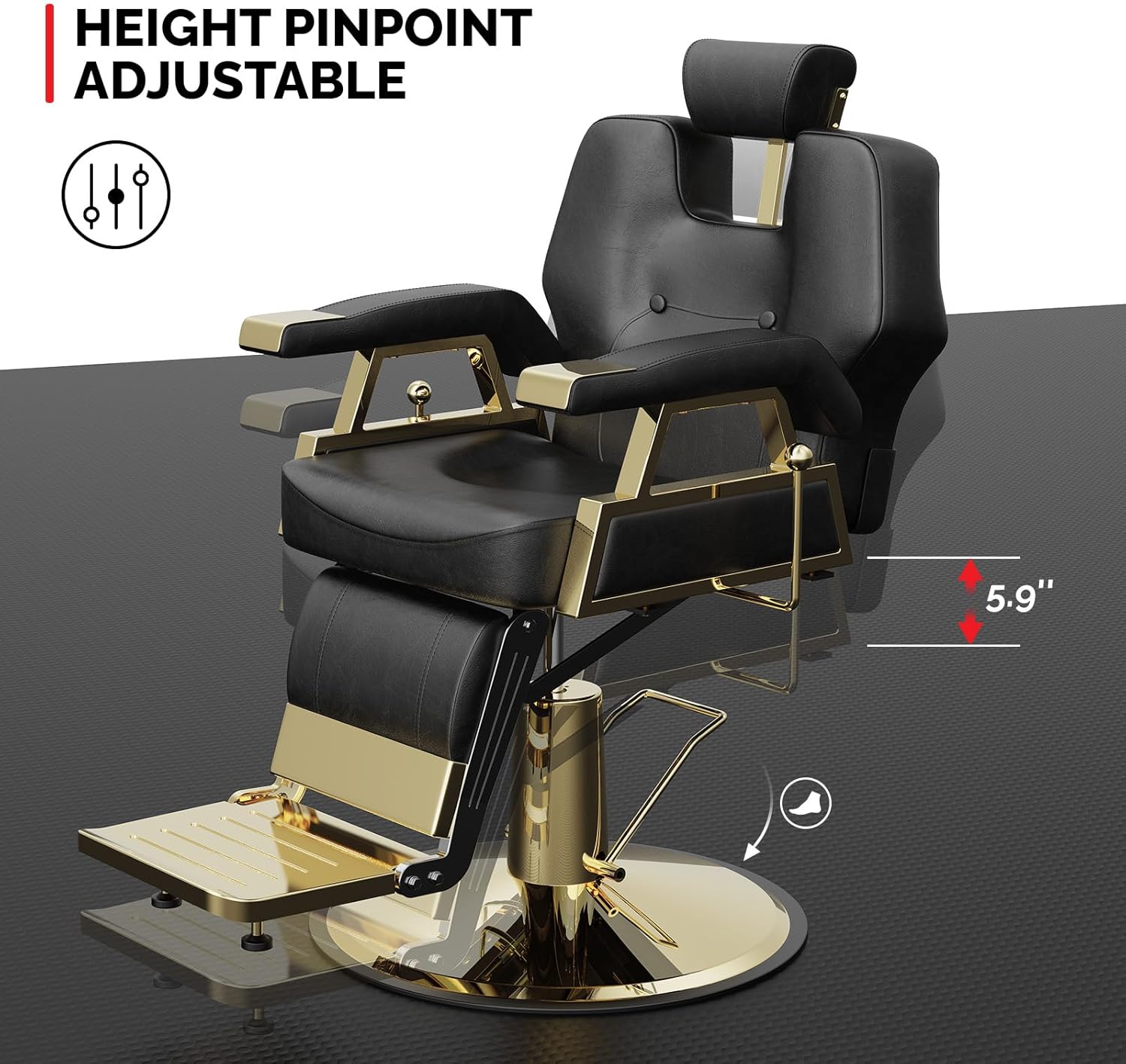 HEIGHT PINPOINT ADJUSTABLE  
5.9"