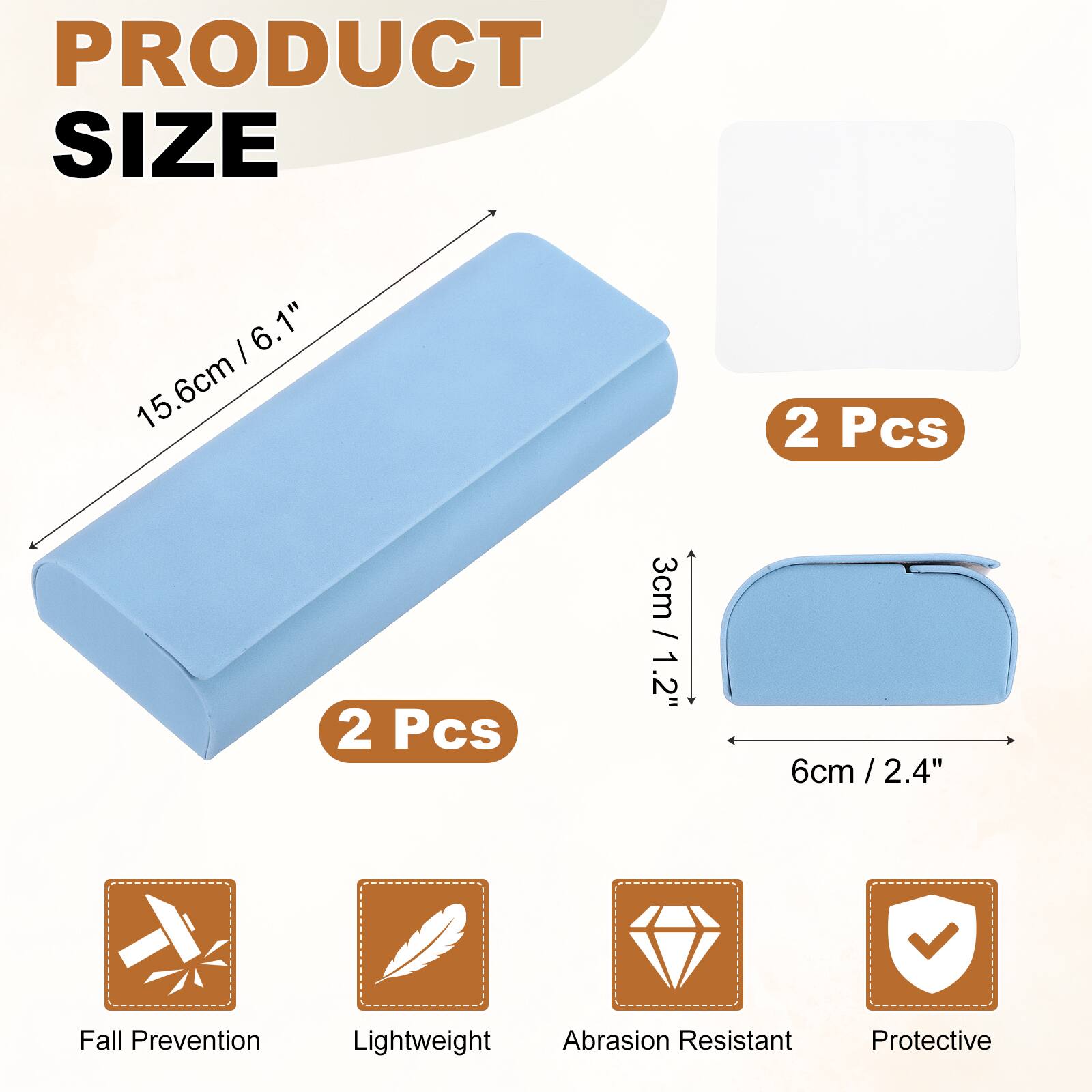 PRODUCT SIZE

- 15.6cm / 6.1"
- 3cm / 1.2"
- 6cm / 2.4"

2 Pcs

Fall Prevention
Lightweight
Abrasion Resistant
Protective