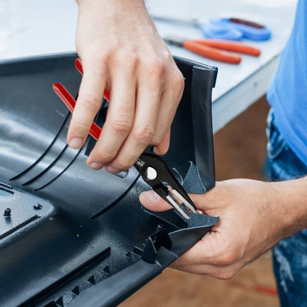 Left. Kings County Tools - 8in Soft Jaw Needle Nose Pliers.