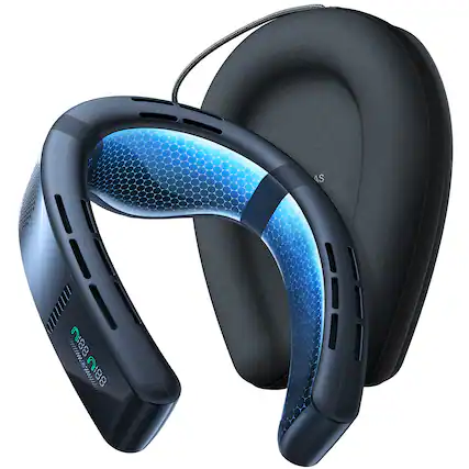 Front. TORRAS - COOLiFY Cyber Neck Air Conditioner, Cooling, Heating, and Fan Rechargeable with 6000mAh - Cascade Black.