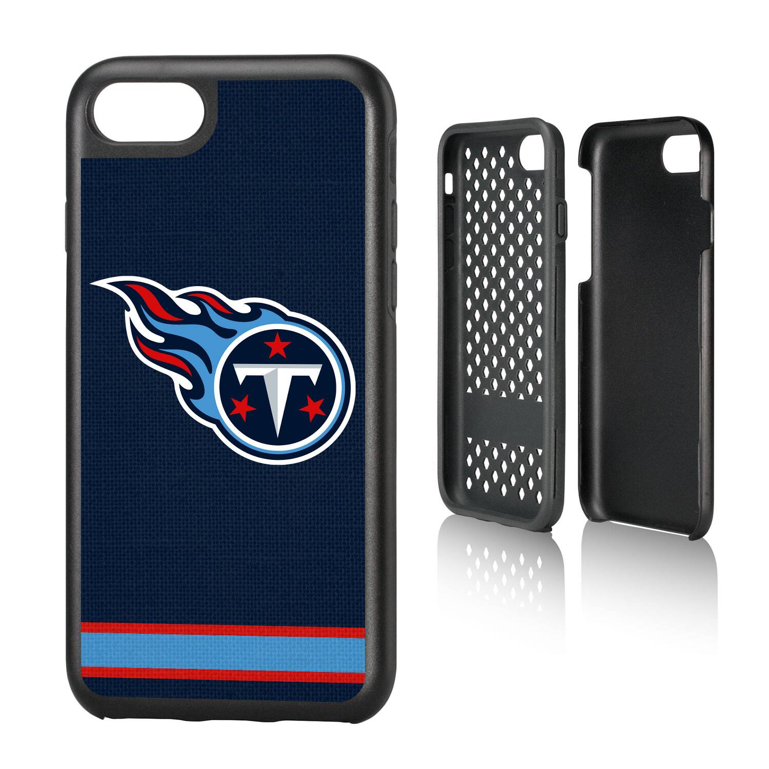 Alt View 3. Keyscaper - Tennessee Titans iPhone Rugged Stripe Design Case - 14 Pro Max - Multicolor.