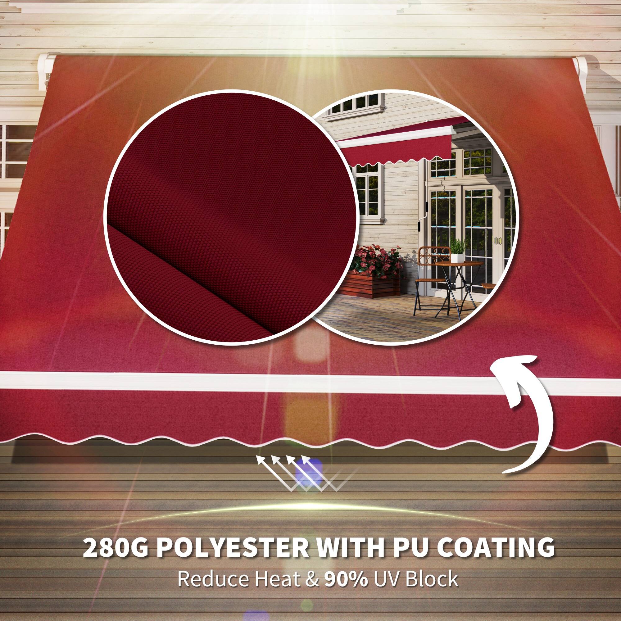 280G POLYESTER WITH PU COATING
Reduce Heat & 90% UV Block