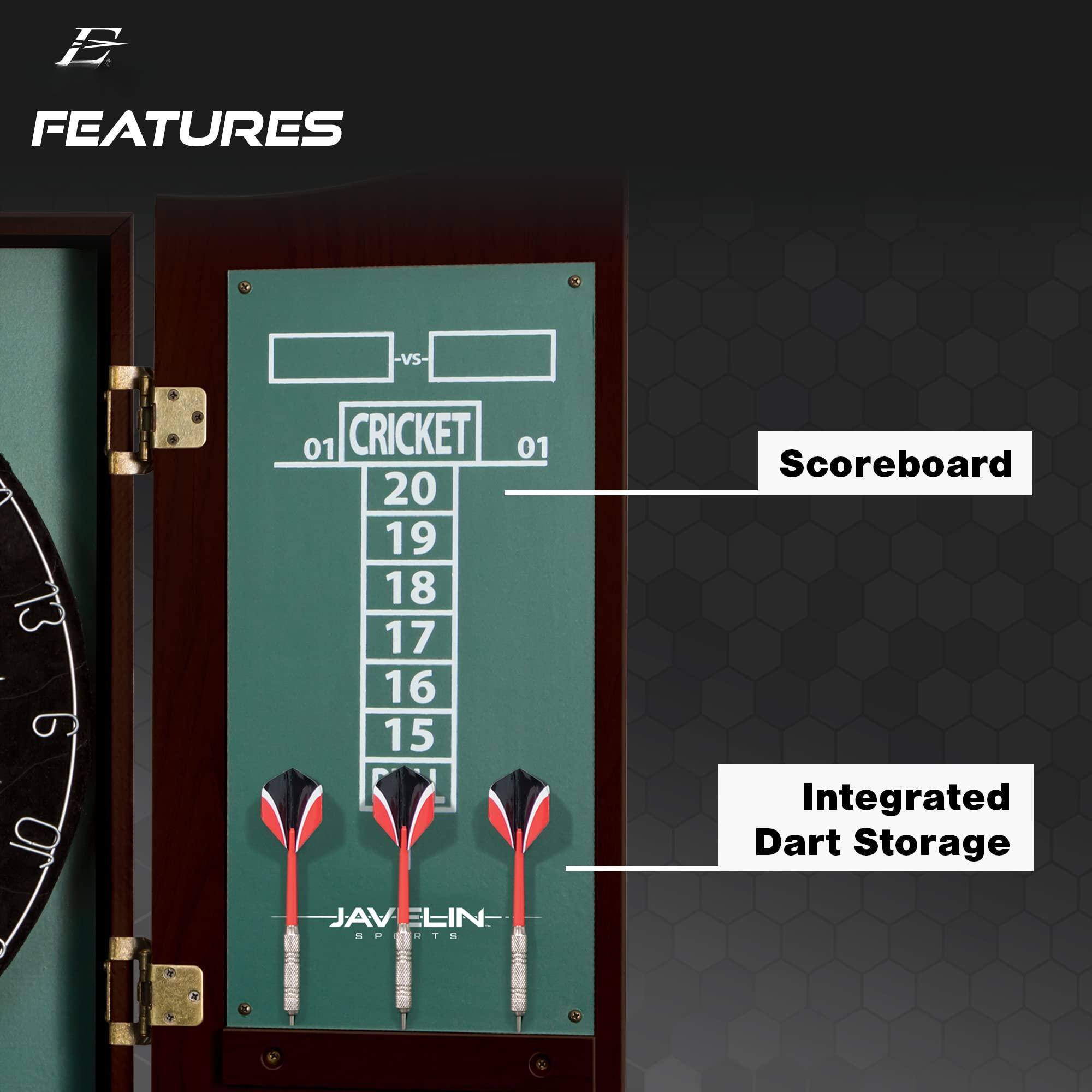 FEATURES

- Scoreboard
- Integrated Dart Storage

CRICKET
01 20 19 18 17 16 15

JAVELIN SPORTS