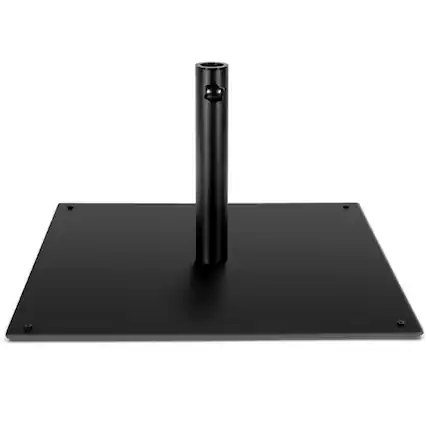 Front. Mondawe - 42 LBS Weighted 25 Inch Square Patio Umbrella Base - Black.