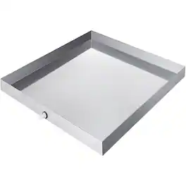 VEVOR - 32 x 30 x 2.5 Inch Washing Machine Pan 18 GA Thickness Galvanized Steel Heavy Duty Compact - Silver
