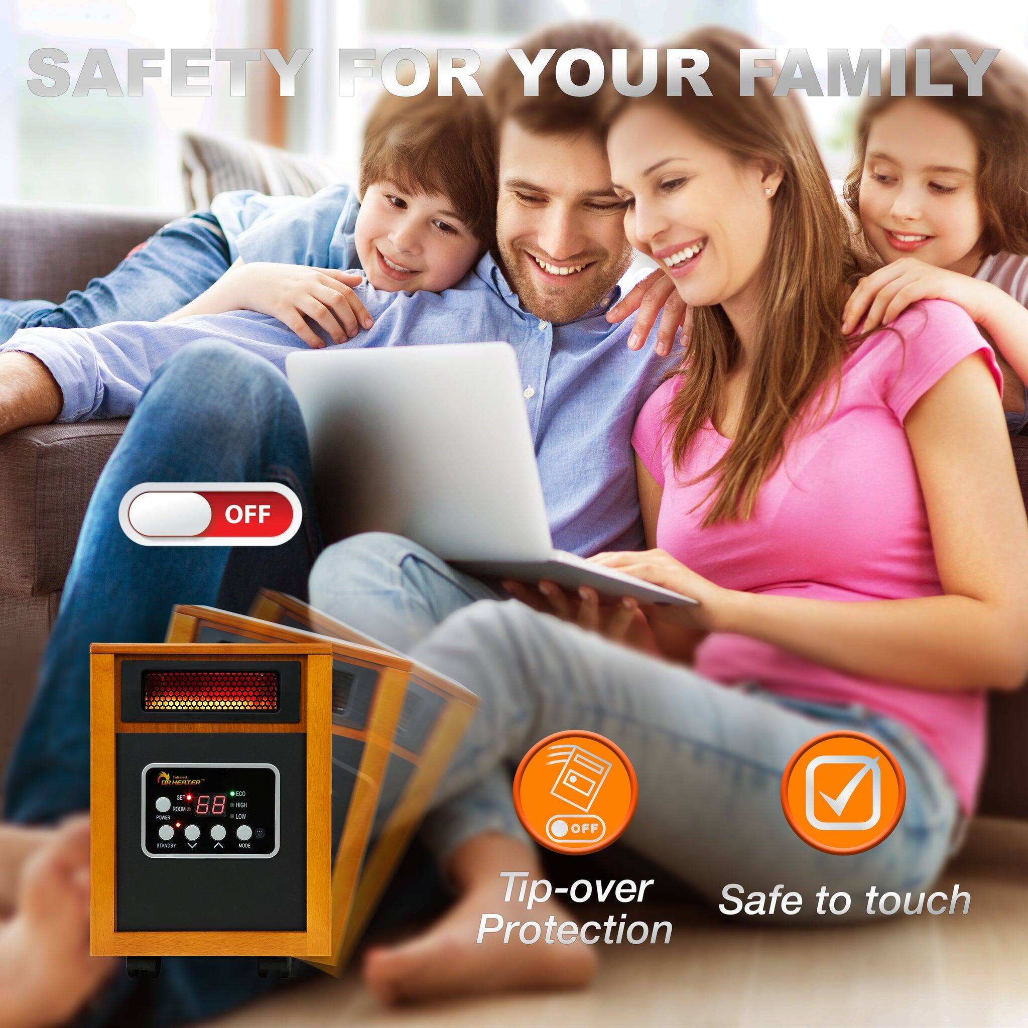 SAFETY FOR YOUR FAMILY

OFF

Tip-over Protection

Safe to touch