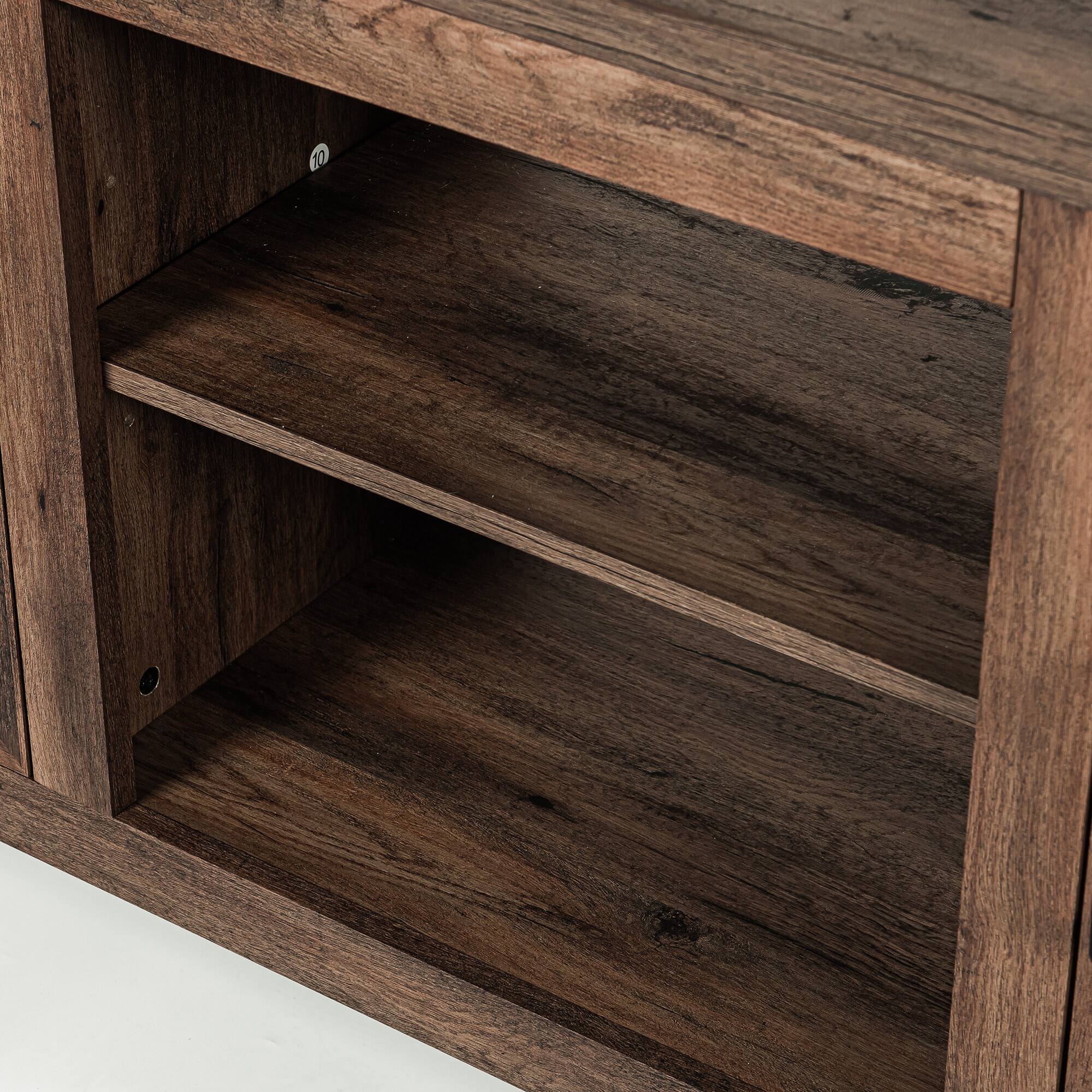 Alt View 8. Ihomeadore - 58" Modern Farmhouse TV Stand  Entertainment Center for TV up to 65" with Open Storage Shelves and Cabinets - Brown.