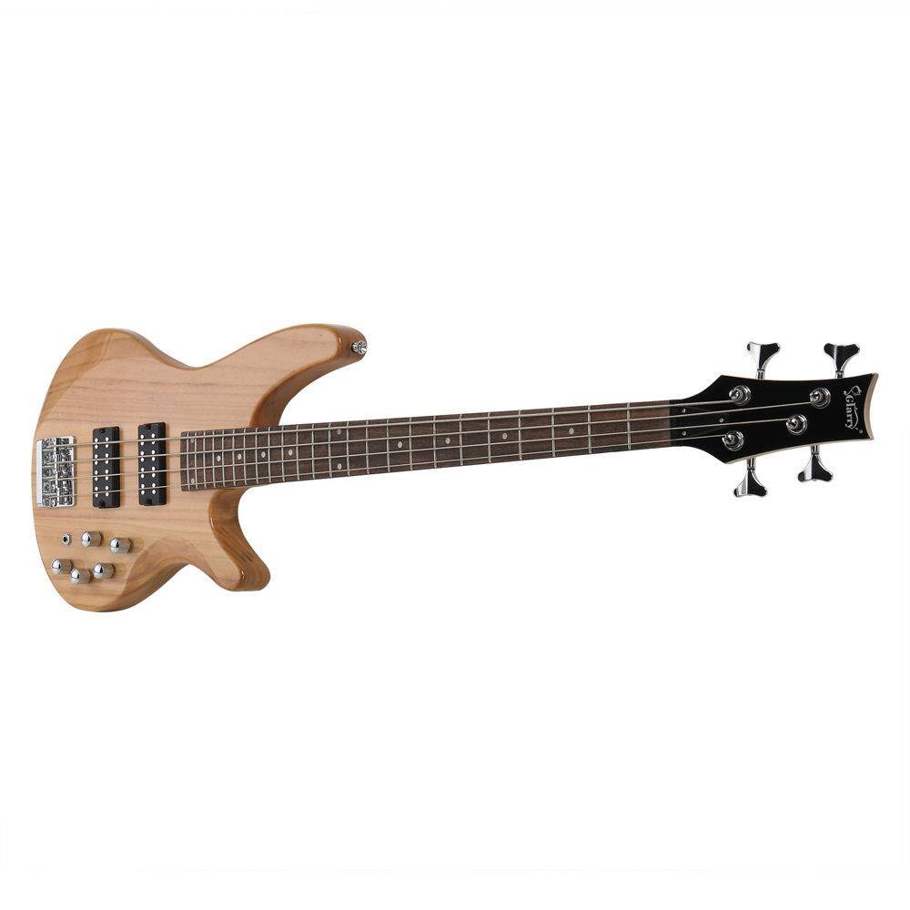 Left. Winado - String Electric Bass Guitar, Full Size Standard Right Handed Rosewood Fretboard Bass Kit with Gig Bag Strap Cable Tool.