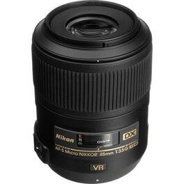 Nikon - AF-S DX Micro NIKKOR 85mm f/3.5G ED Vibration Reduction Fixed Zoom Lens with Auto Focus for (International Model) - Black