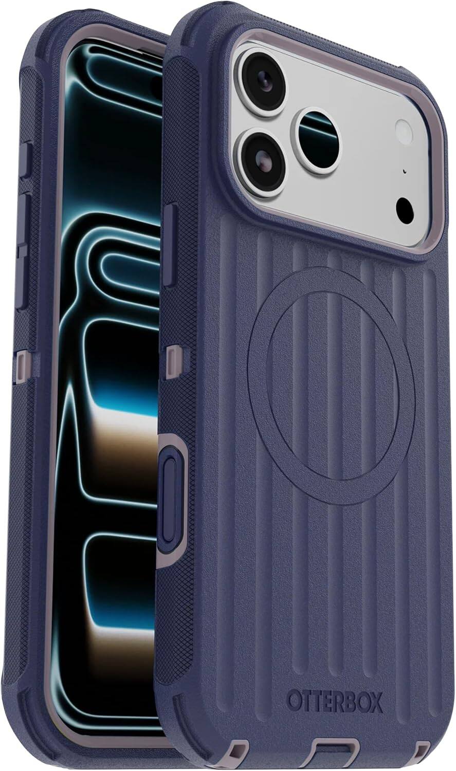 Alt View 3. OtterBox - OtterBox iPhone 18 Pro Max & 17 Pro Max (Only) Defender Series Case - Includes Holster Clip Kickstand - Snaps on MagSafe - Coastal Calm.